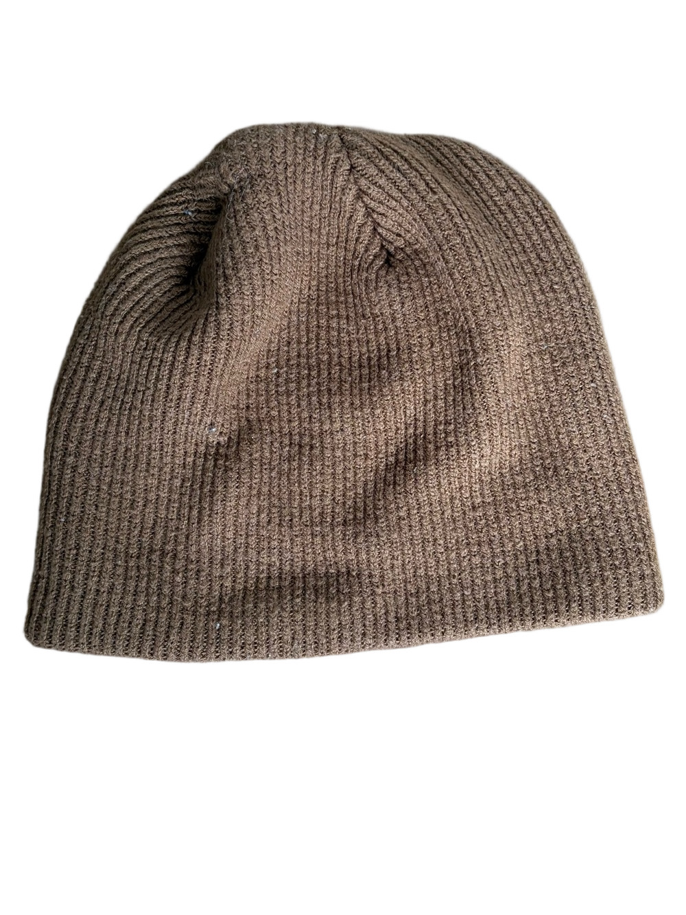BDG Brown Ribbed Knit Beanie